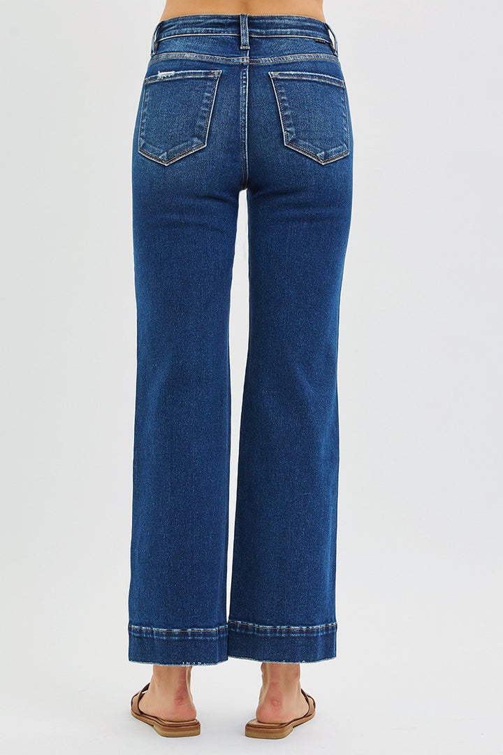 Risen Tummy Control Ankle Straight Jeans