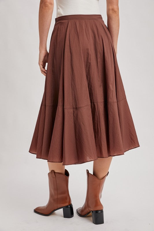 Mocha Grace Midi Skirt