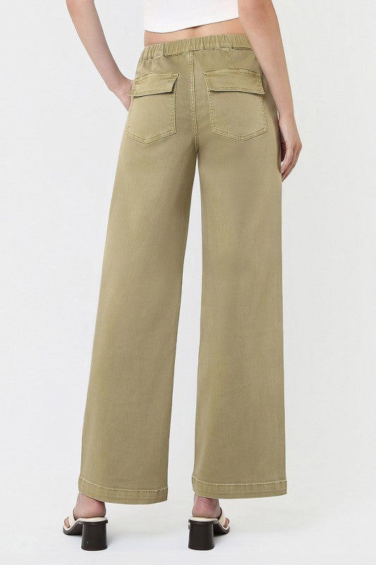 Vervet Haven Drawstring Wide-Leg Jeans