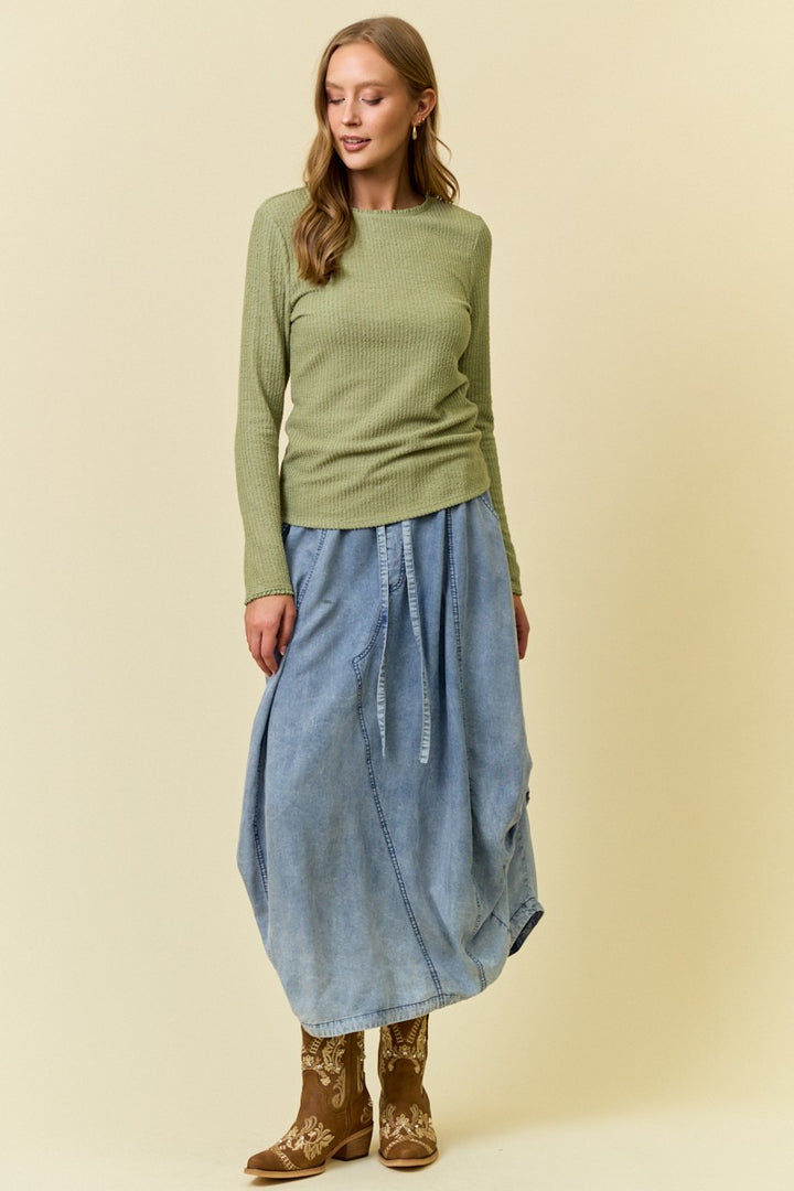 Boho Utility Midi Skirt