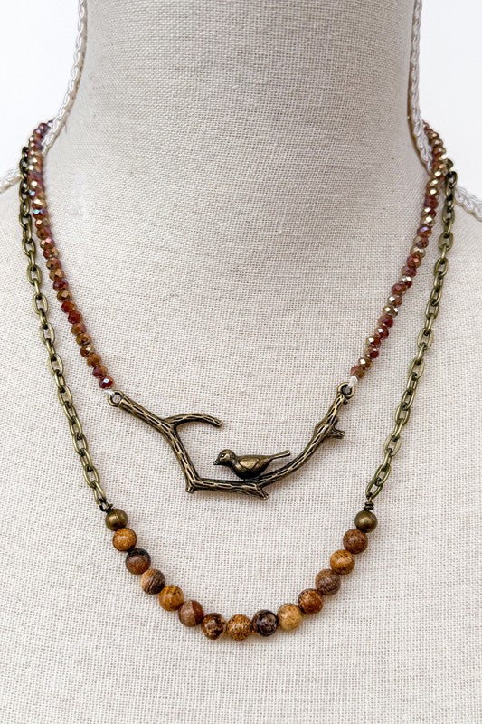 Braelyn Bird Layered Necklace