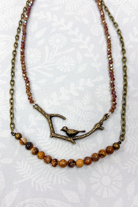 Braelyn Bird Layered Necklace