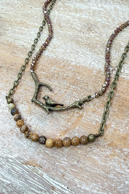 Braelyn Bird Layered Necklace
