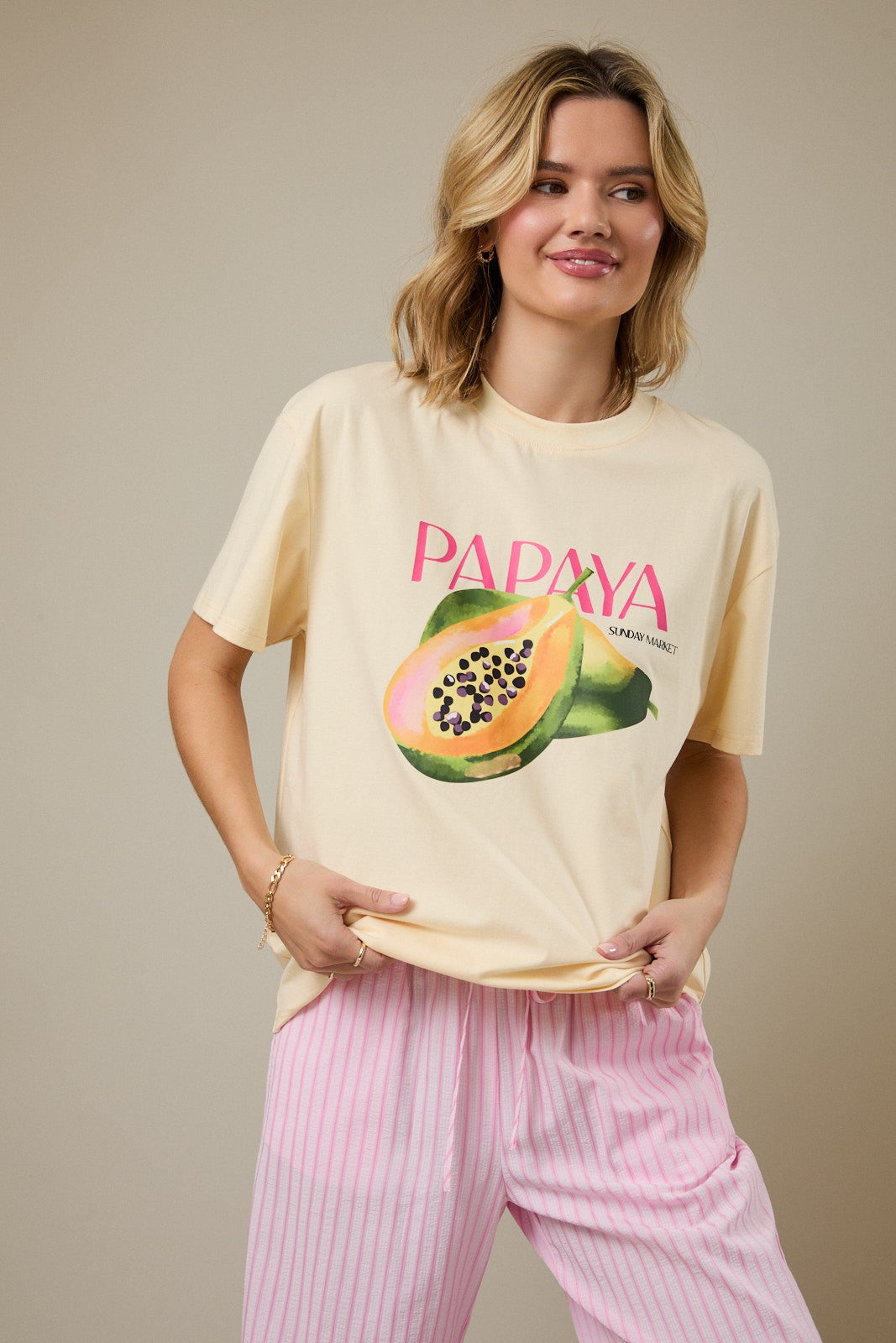 Sunny Papaya Graphic Tee