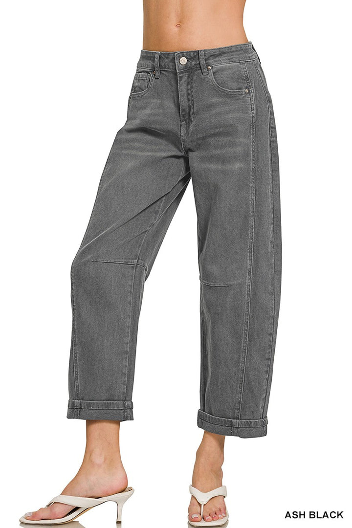 Weekend Edit Barrel Crop Denim Pants