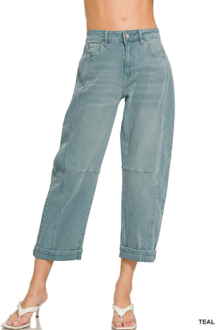 Weekend Edit Barrel Crop Denim Pants