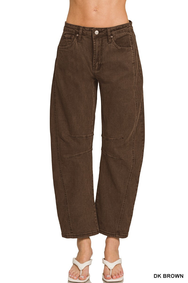 Weekend Edit Barrel Crop Denim Pants