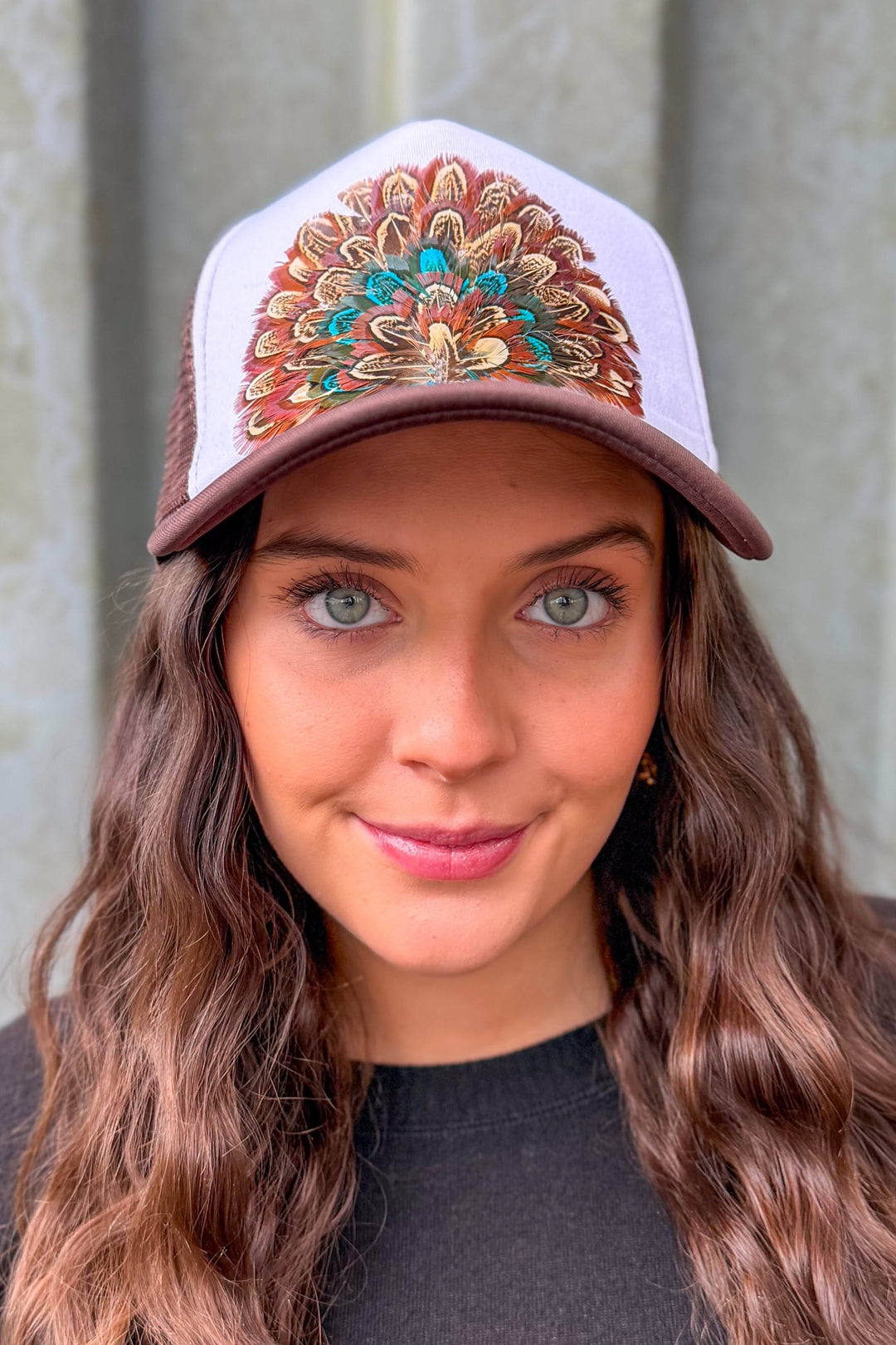 Trixie Feather Trucker Hats