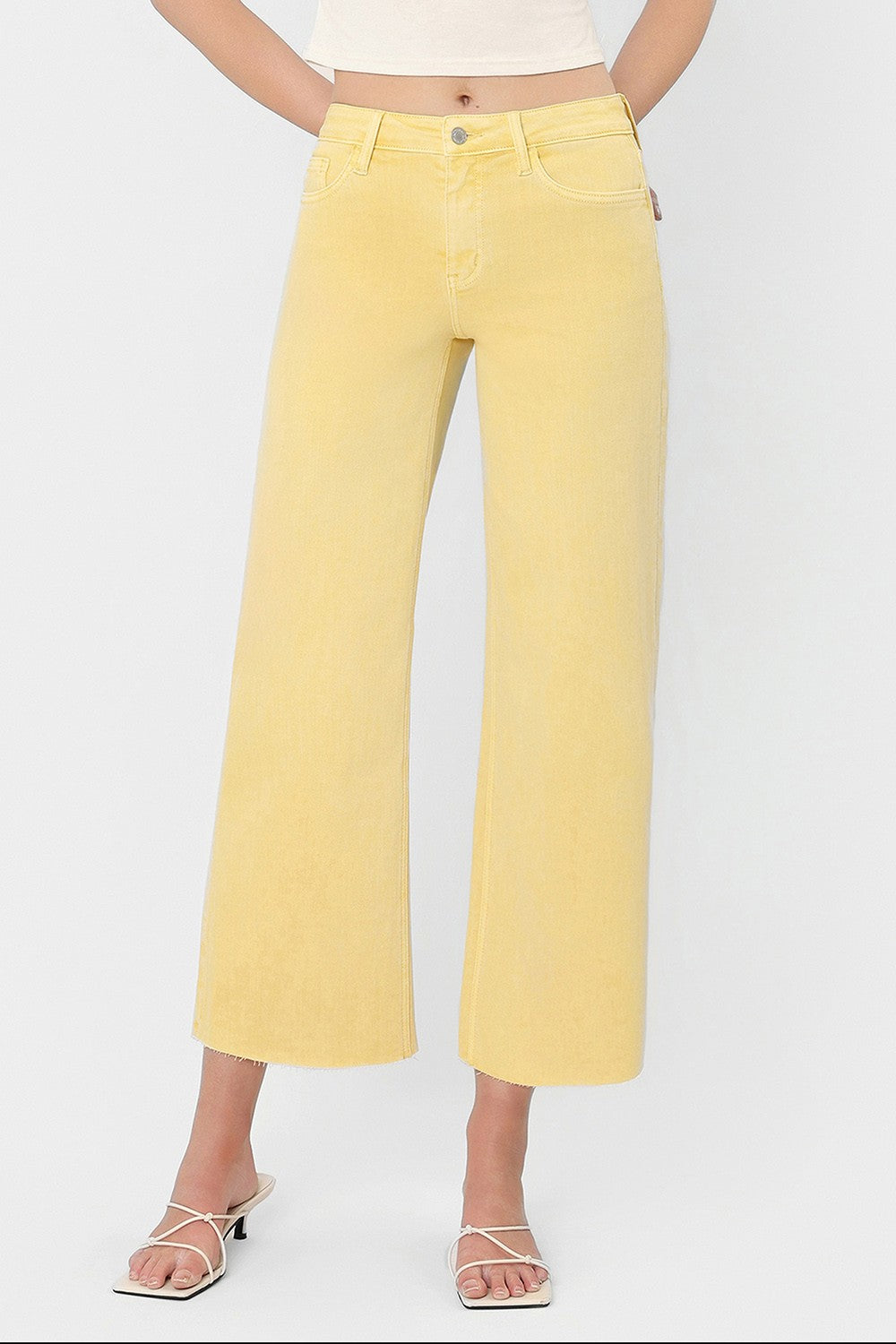 Sunny Side Crop Wide Leg Jeans
