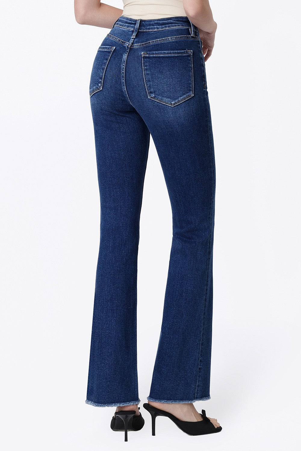 Vervet High Rise Raw Hem Bootcut Jeans
