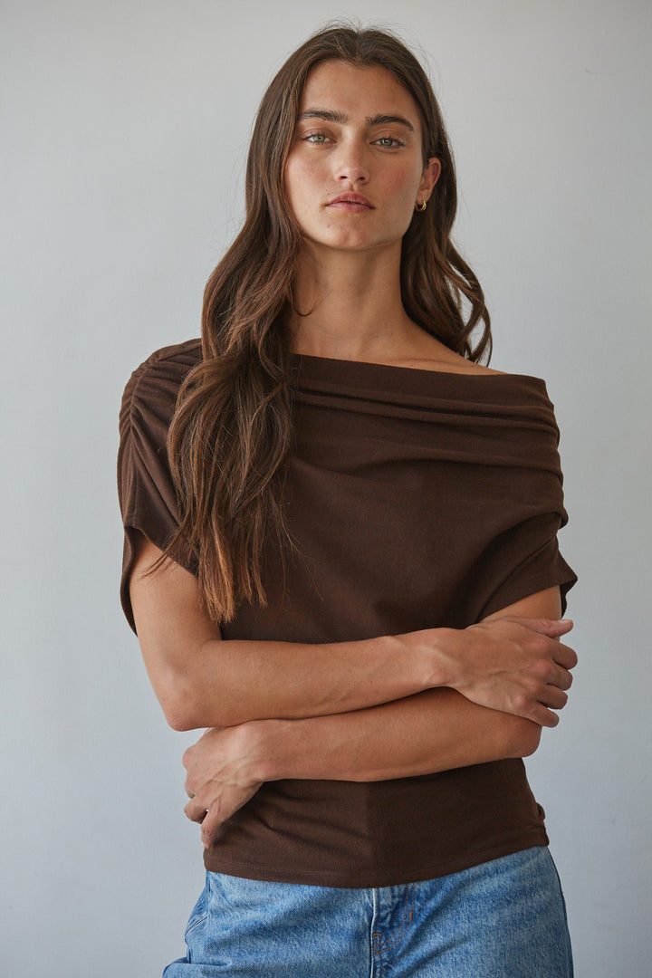 By Together Off Shoulder Drape Top