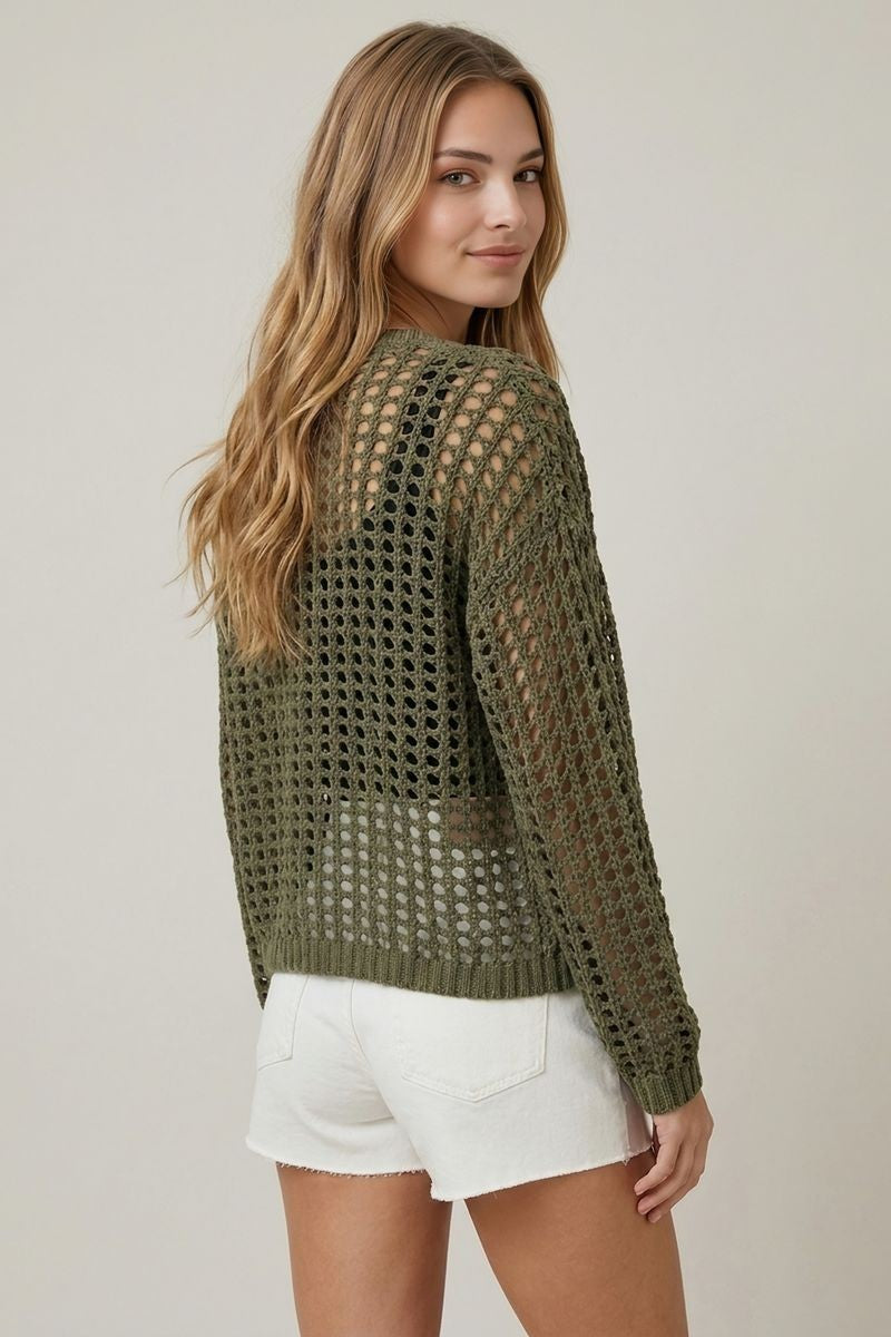 Boho Free Spirit Fishnet Cardigan