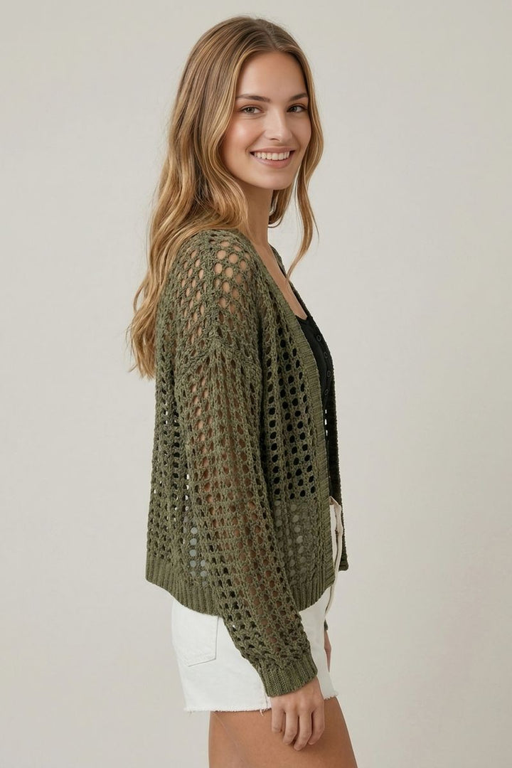 Boho Free Spirit Fishnet Cardigan