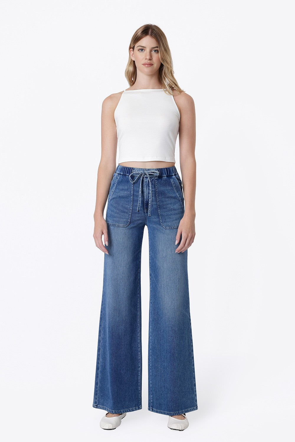 Vervet Vintage Flare Knit Jeans