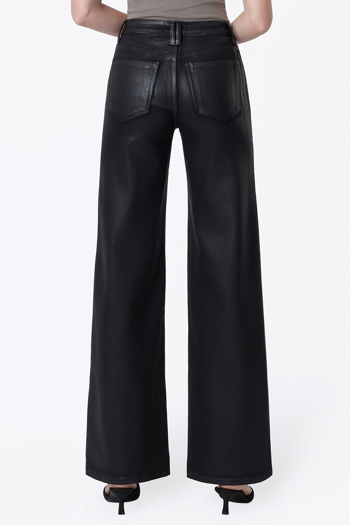 Midnight Chic Coated Wide Leg Jeans