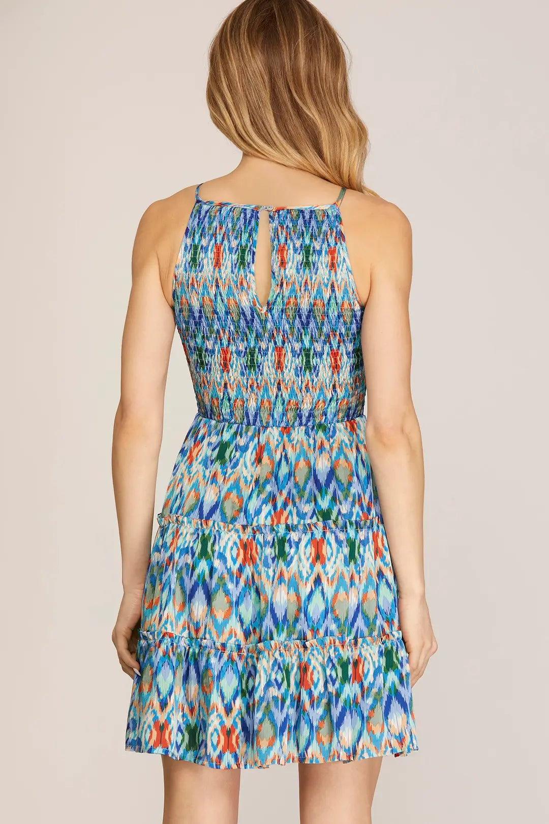 Sunlit Mosaic Mini Dress