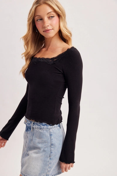 Bluivy Timeless Lace Knit Top