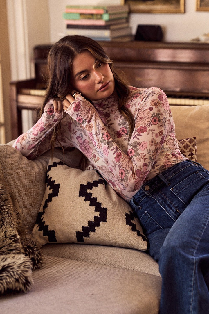 Rose Haze Floral Top