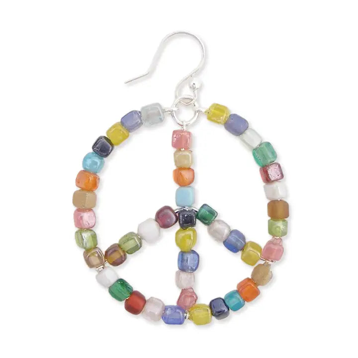 Living in Harmony Peace Sign Earring