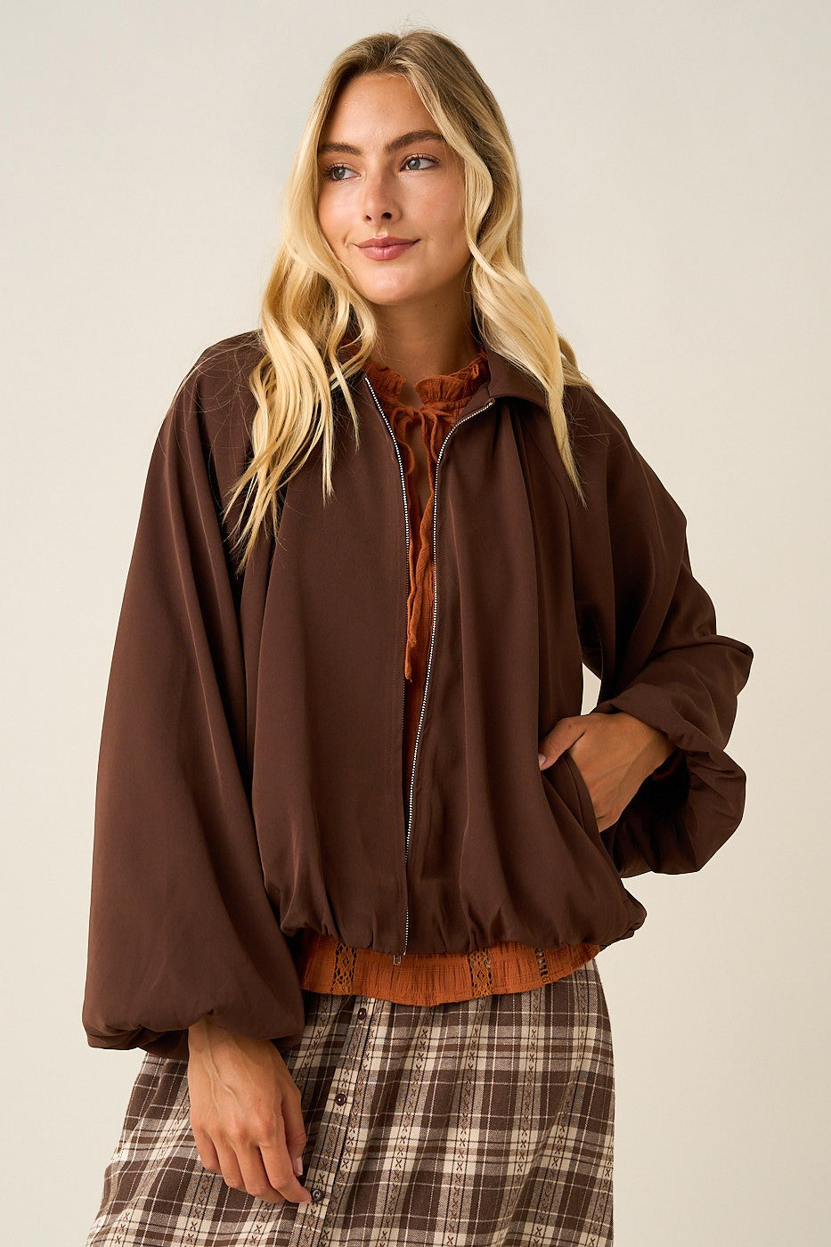 Free Spirit Bubble Zip Up Jacket