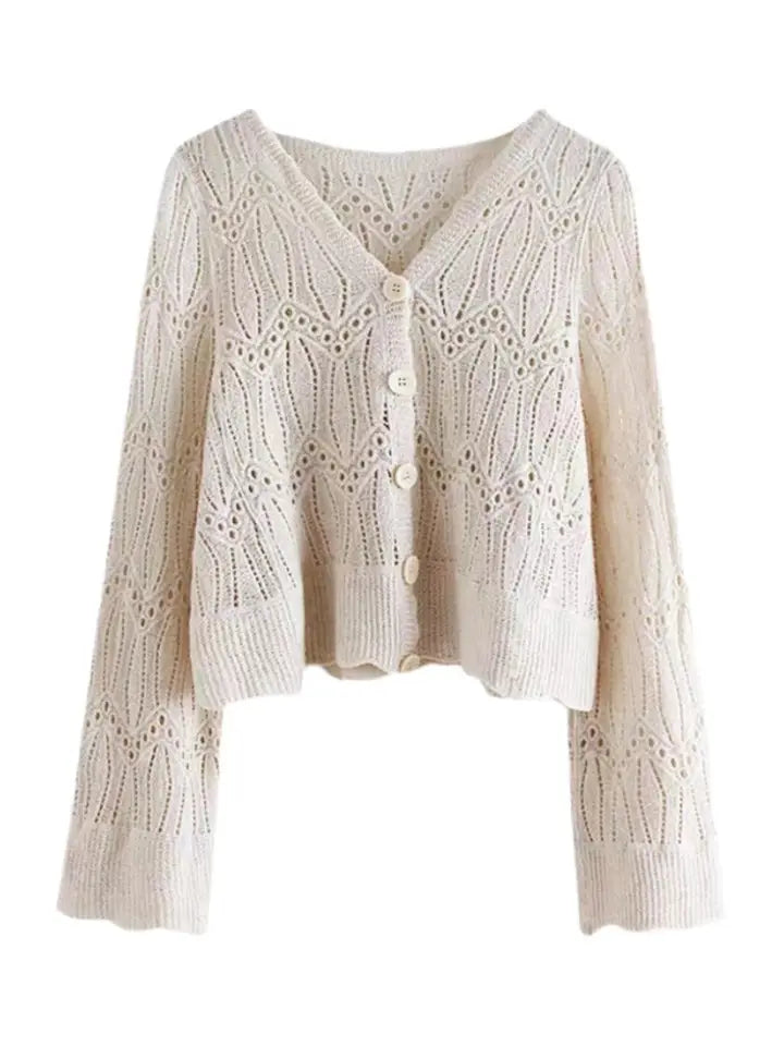 Crosa Long Sleeve Knit Cardigan