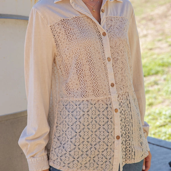 Desert Dream Crochet Lace Top