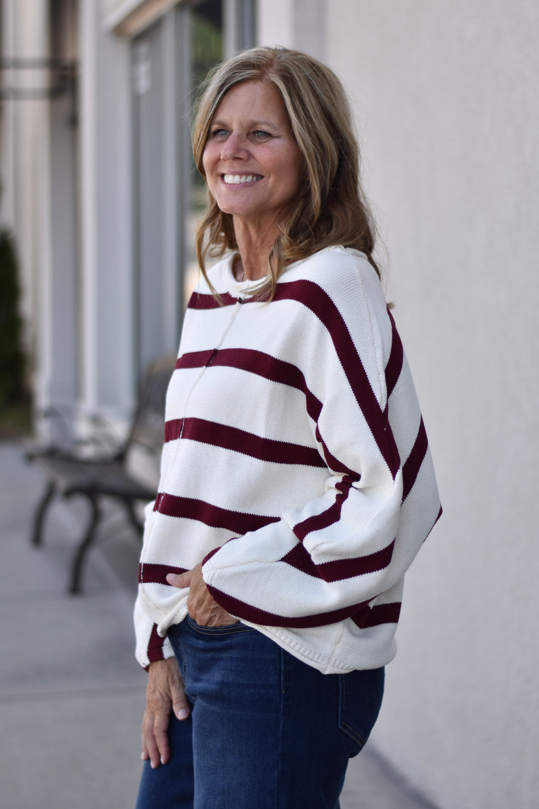 Slouchy Stripe Sweater