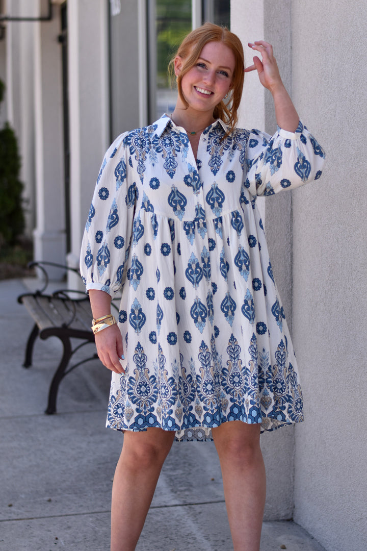 Blue Muse Shirt Dress