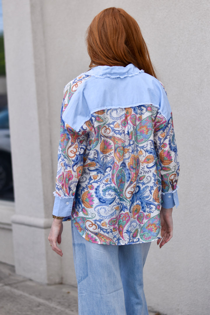 Tempo Paris Pasiley Chambray Top