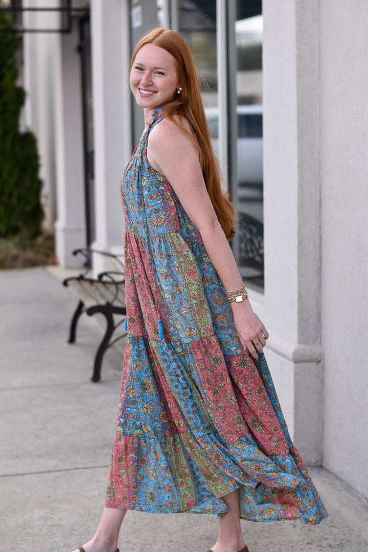 Boho Fuse Patchwork Maxi Dress