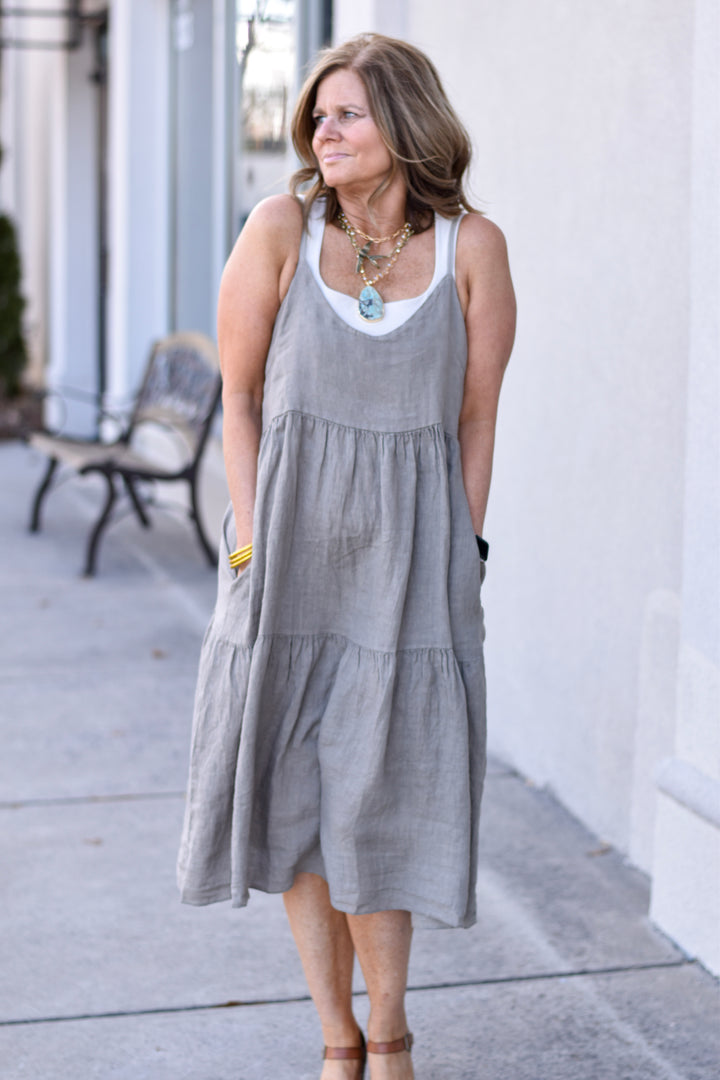 Tempo Paris Boho Breeze Linen Dress