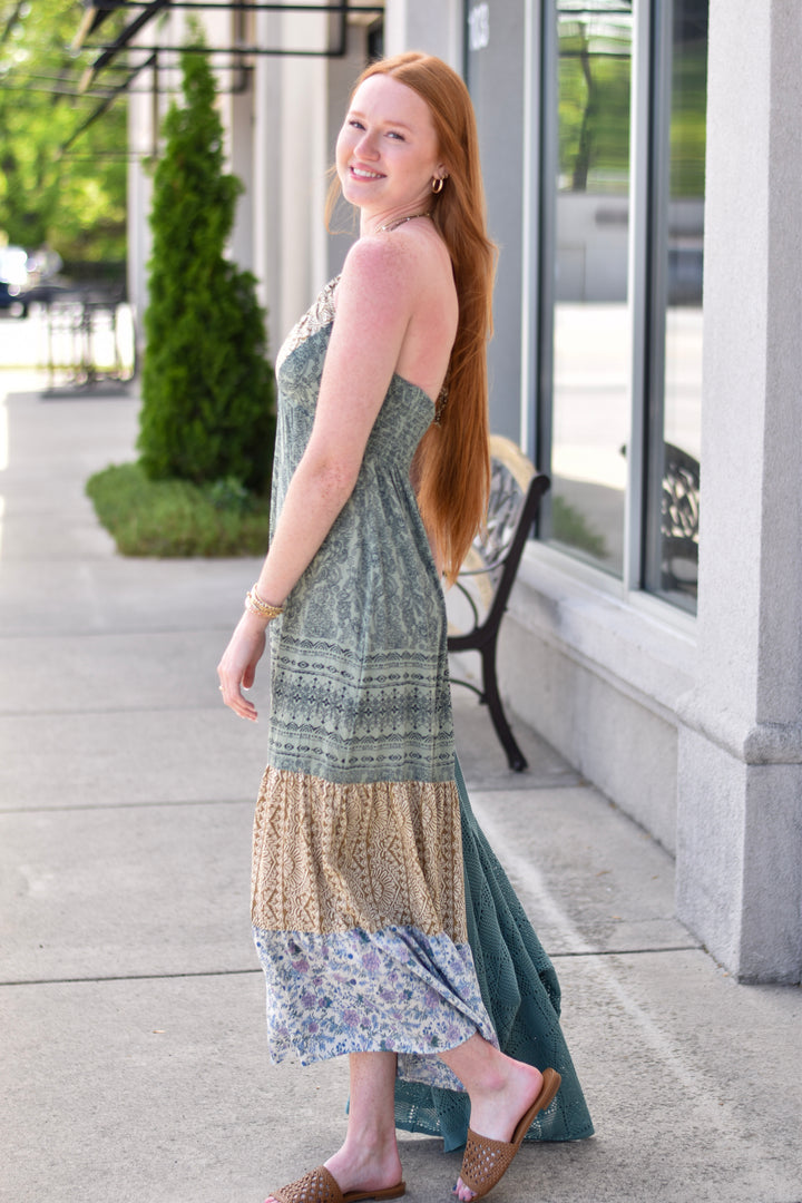 Sunny Vibes Halter Sundress