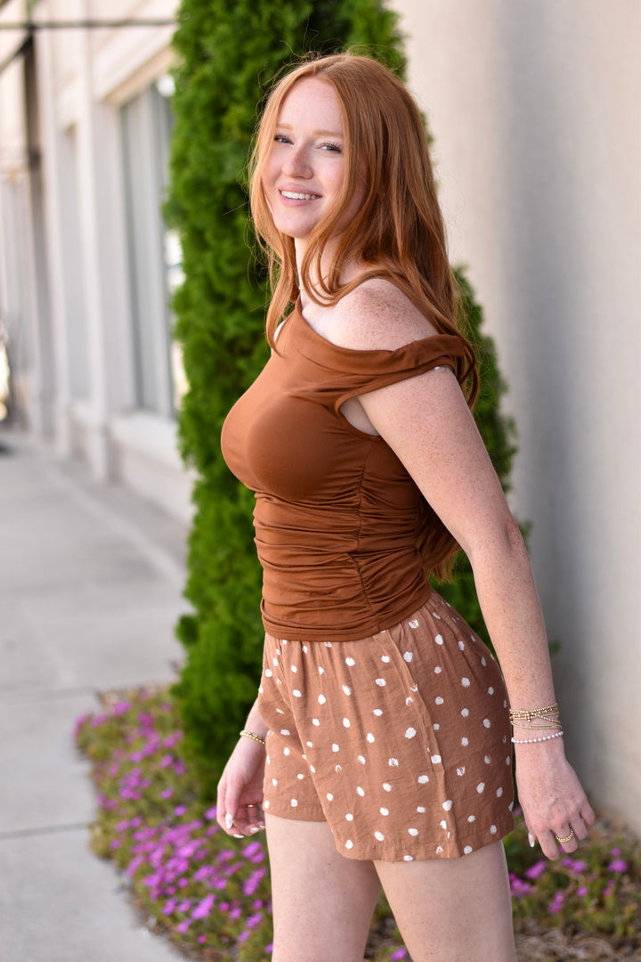 Cocoa Muse Off Shoulder Top