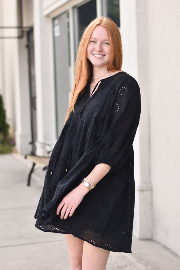 Sweet Eyelet Mini Dress