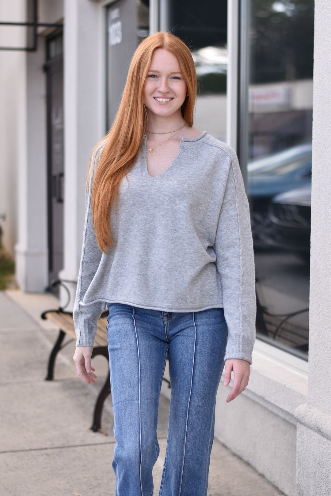 Split Neck Sweater