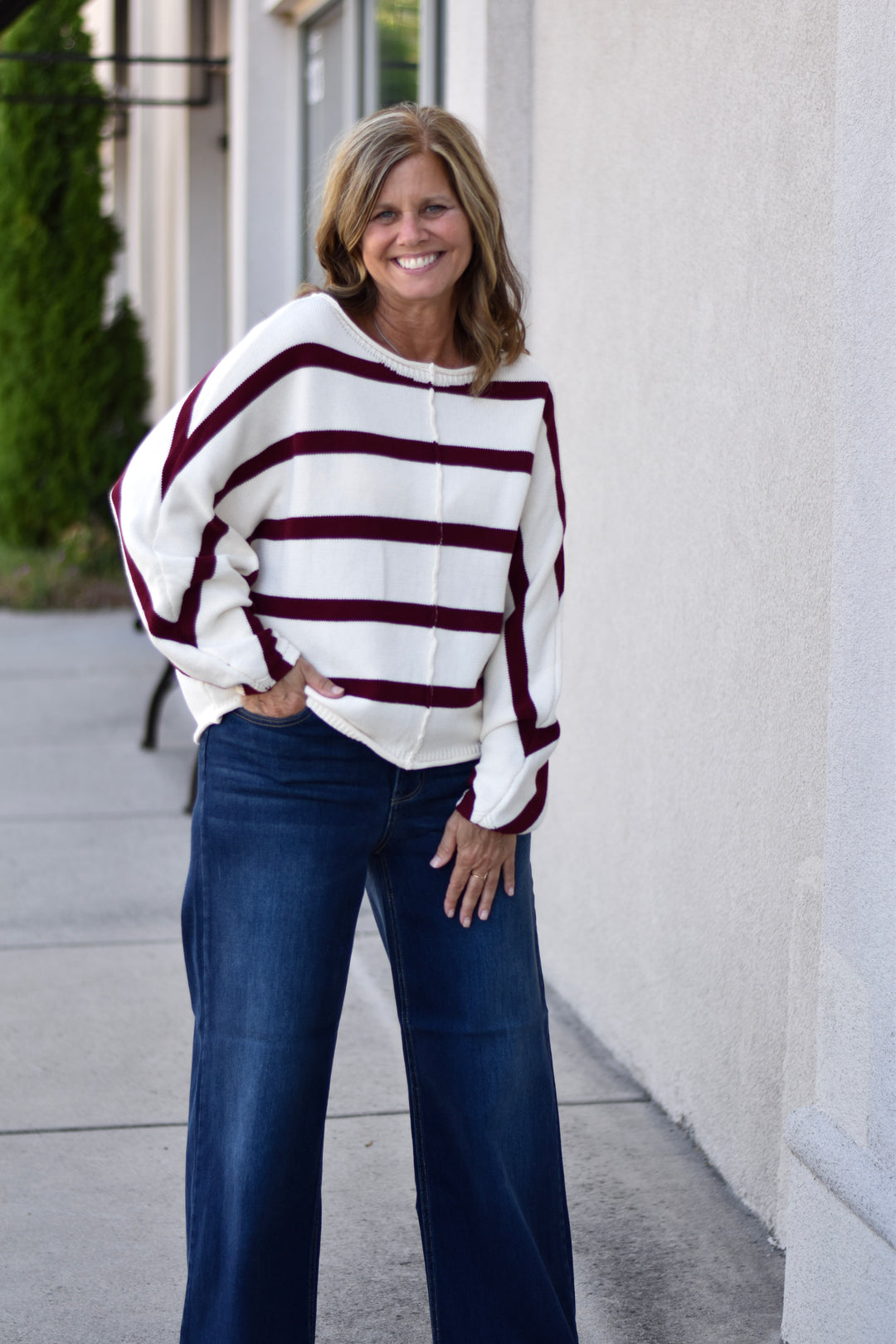 Slouchy Stripe Sweater