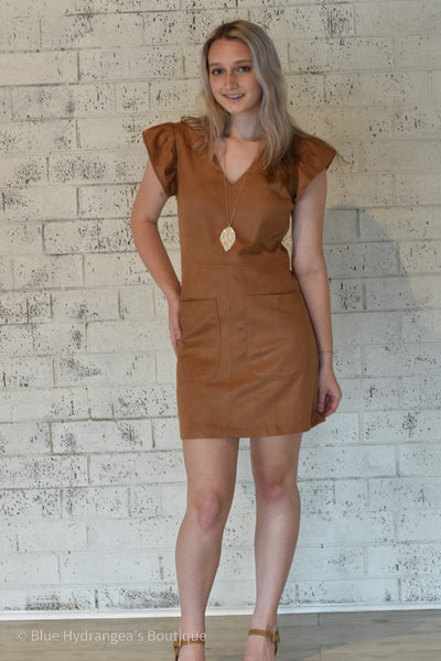 Faux leather Pocket Dress