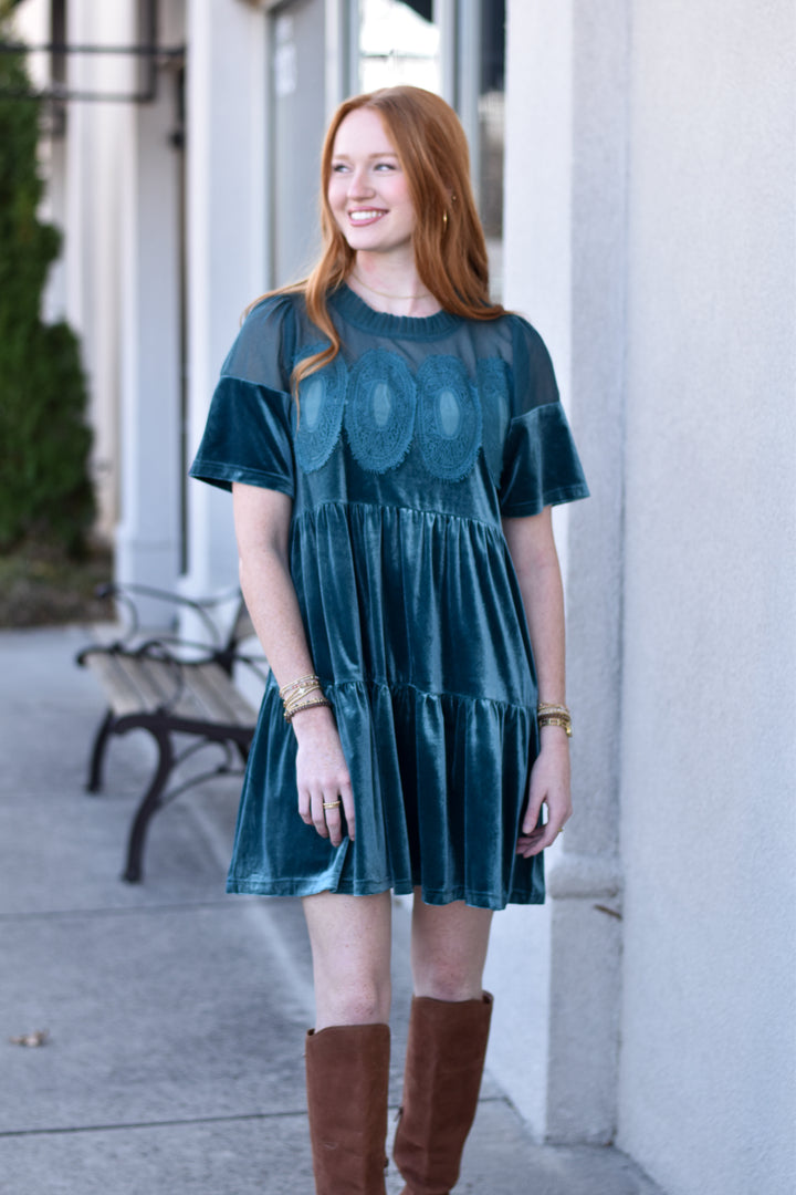 Boho Velvet Enchantress Dress