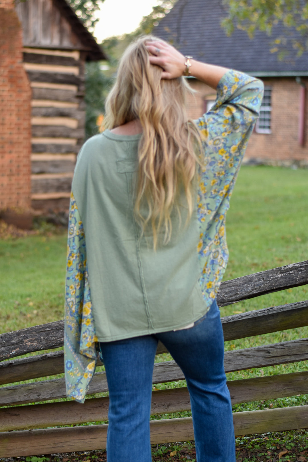 Patchwork Knit Poncho