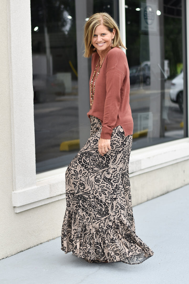 Bohemian Ruffle Wide Leg Pants