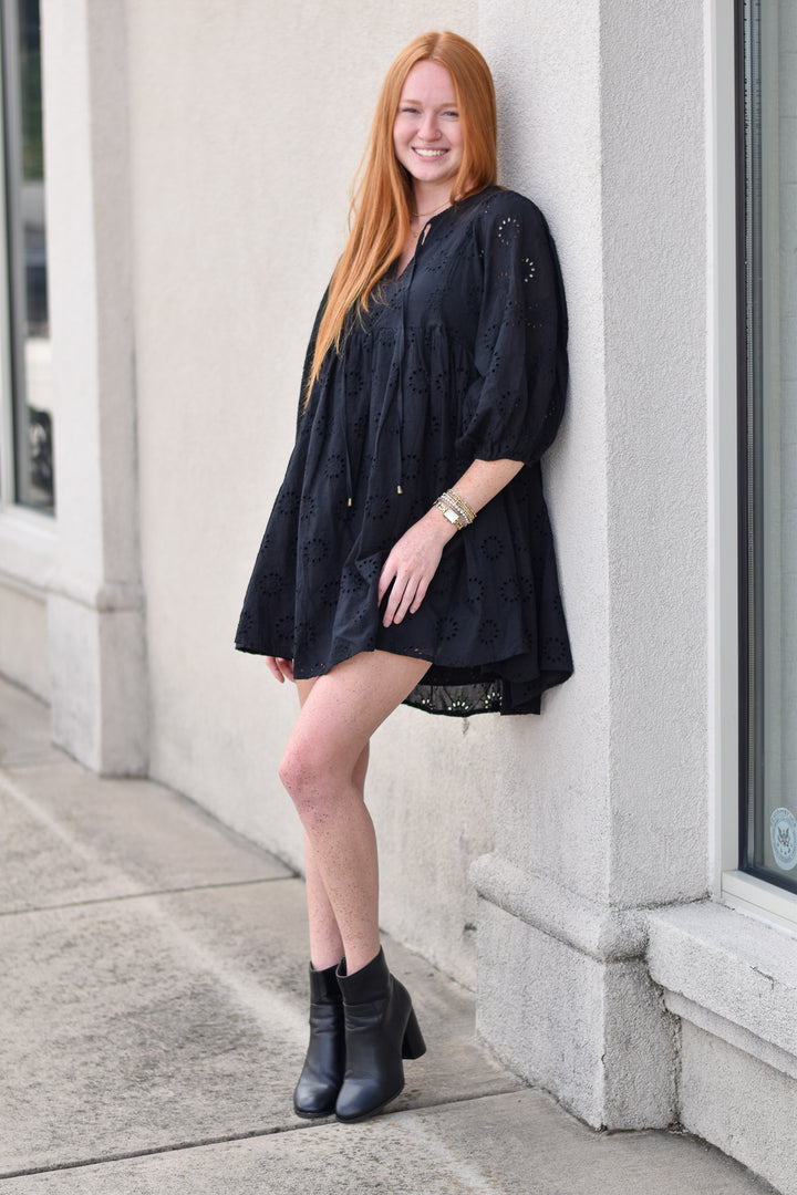 Sweet Eyelet Mini Dress