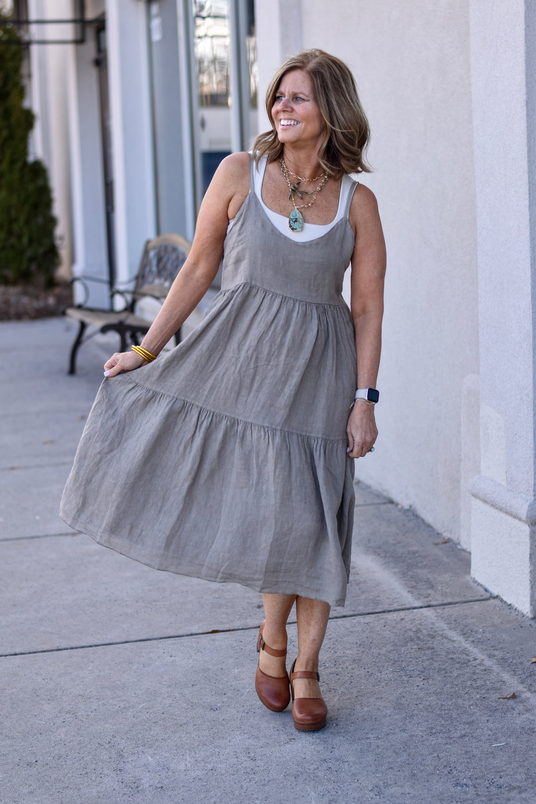 Tempo Paris Boho Breeze Linen Dress