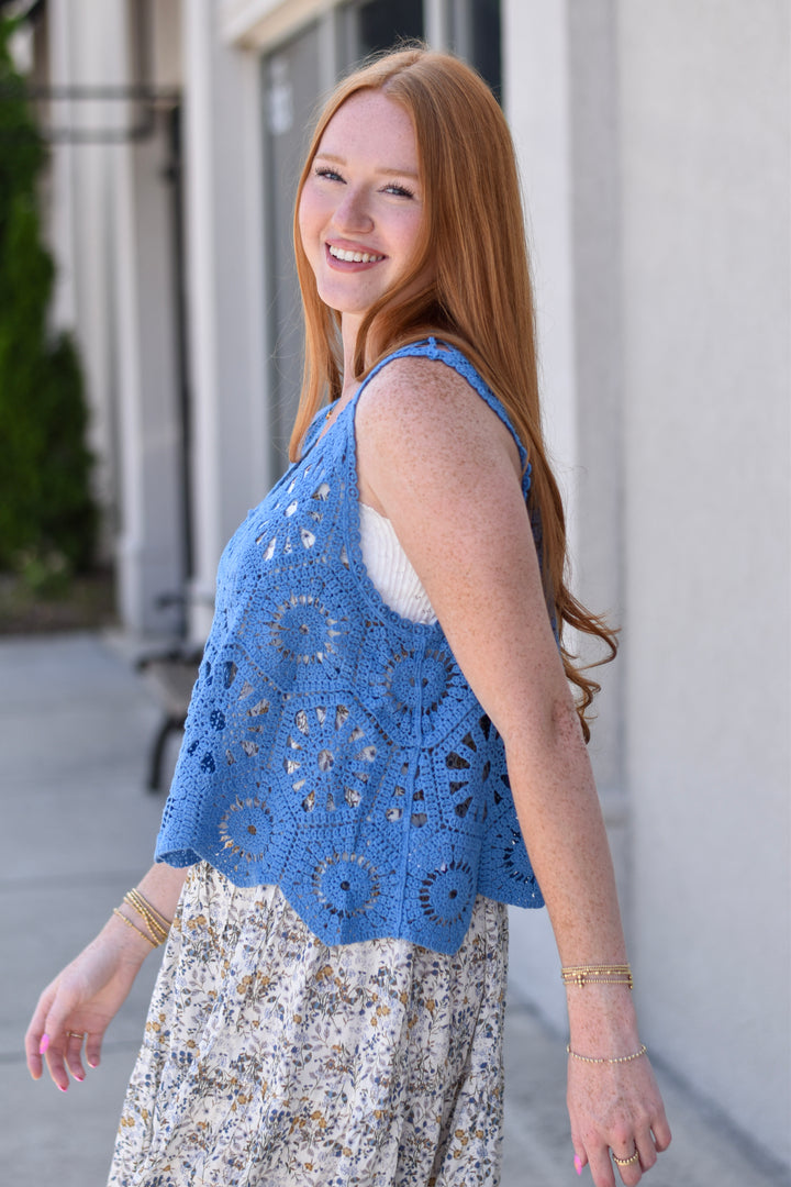 Boho Bloom Crochet Tank