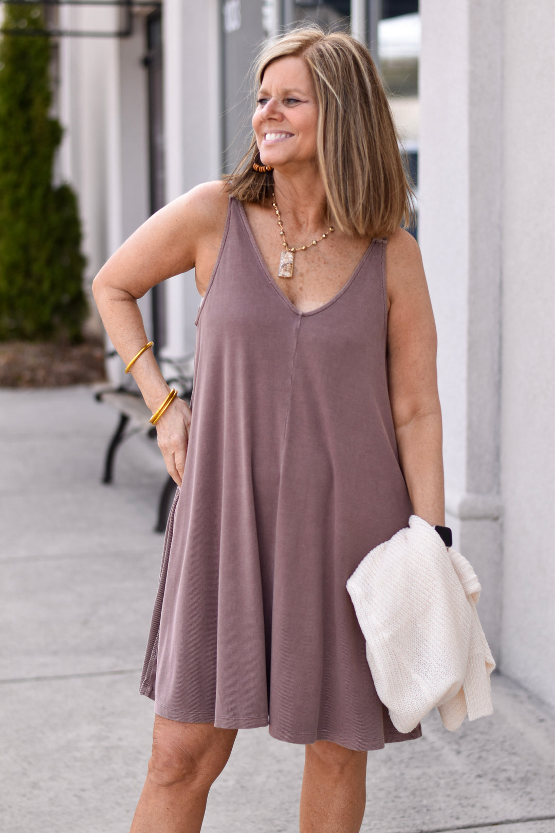 In The Groove Ribbed Knit Dress