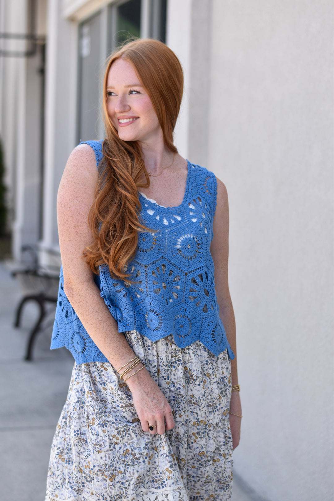 Boho Bloom Crochet Tank