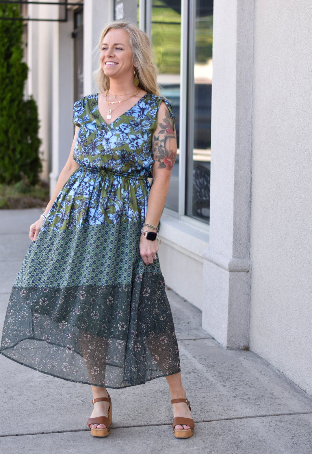Luxe Cinch Waist Midi Dress Large / Emerald
