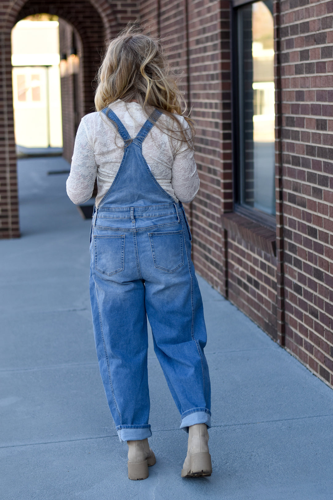 Easygoing Barrel Denim Overalls