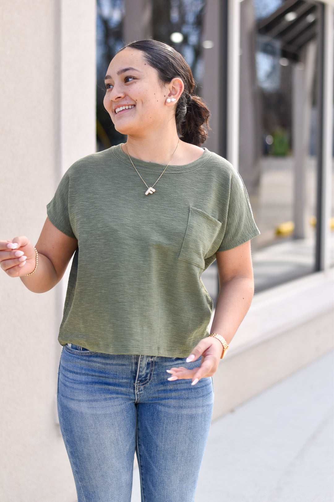Wild Olive Crop Top