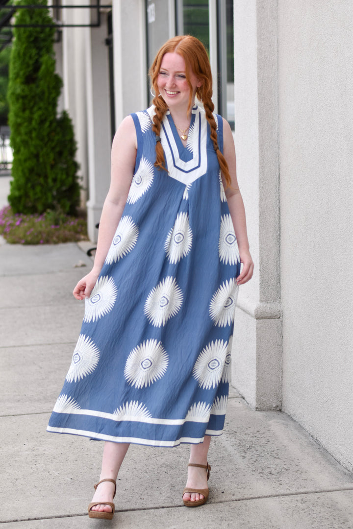 Umgee Geo Charm Midi Dress