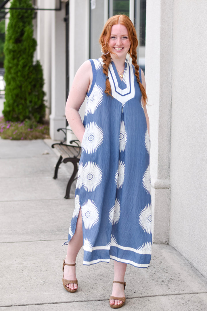 Umgee Geo Charm Midi Dress